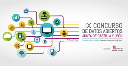 cartel del IX concurso de datos abiertos Junta de Castilla y León