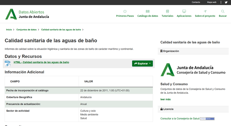 Calidad sanitaria de las aguas de baño