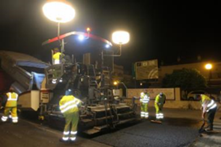 Trabajos de extendido de las mezclas