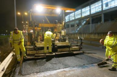 Trabajos de extendido de las mezclas