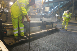 Trabajos de extendido de las mezclas