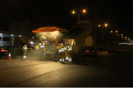 Trabajos de extendido de las mezclas