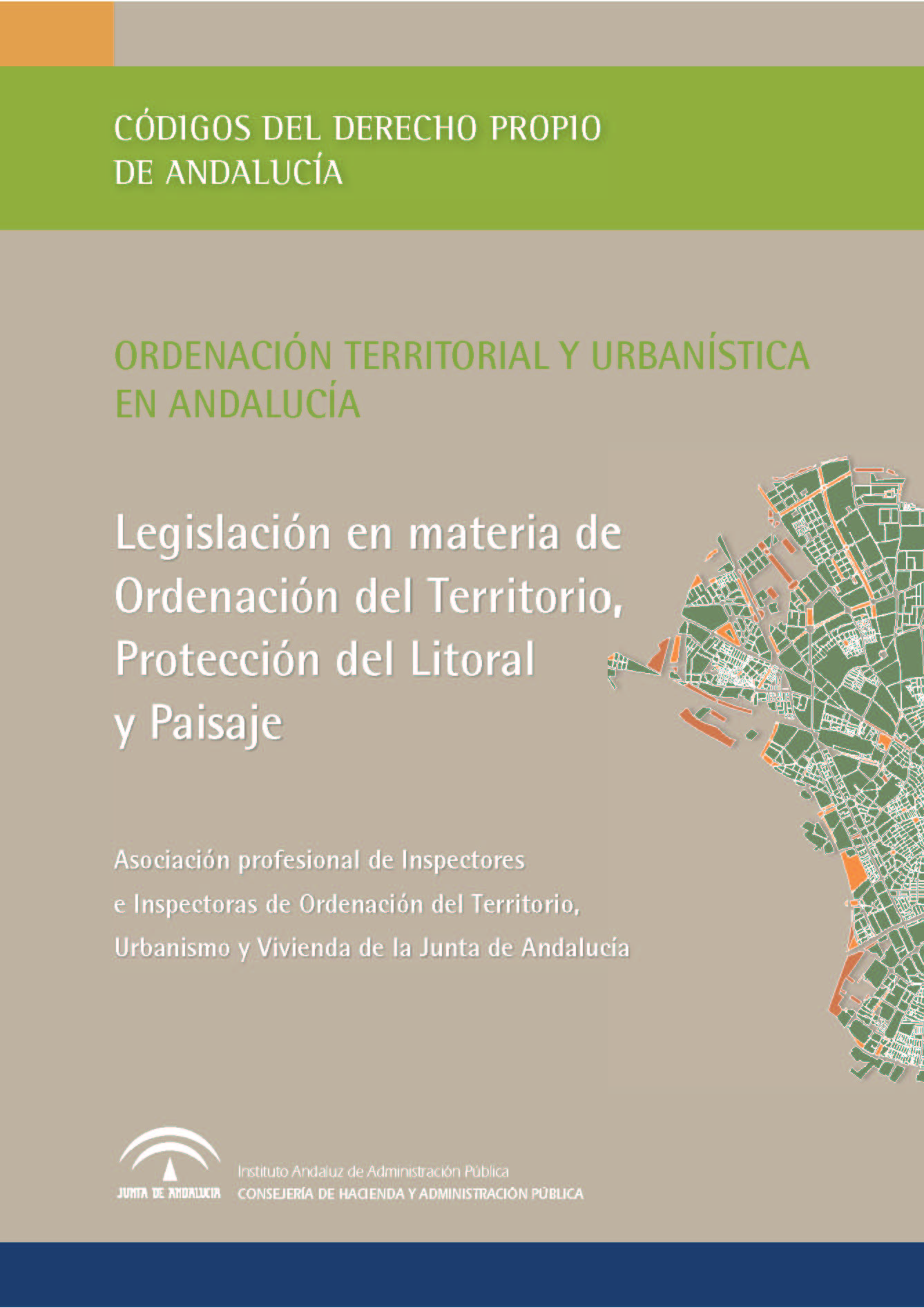 Portada de la publicación "Legislación en Materia de Ordenación del Territorio, Protección del Litoral y Paisaje"