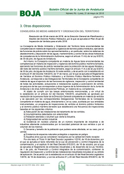 Vista del anuncio del BOJA