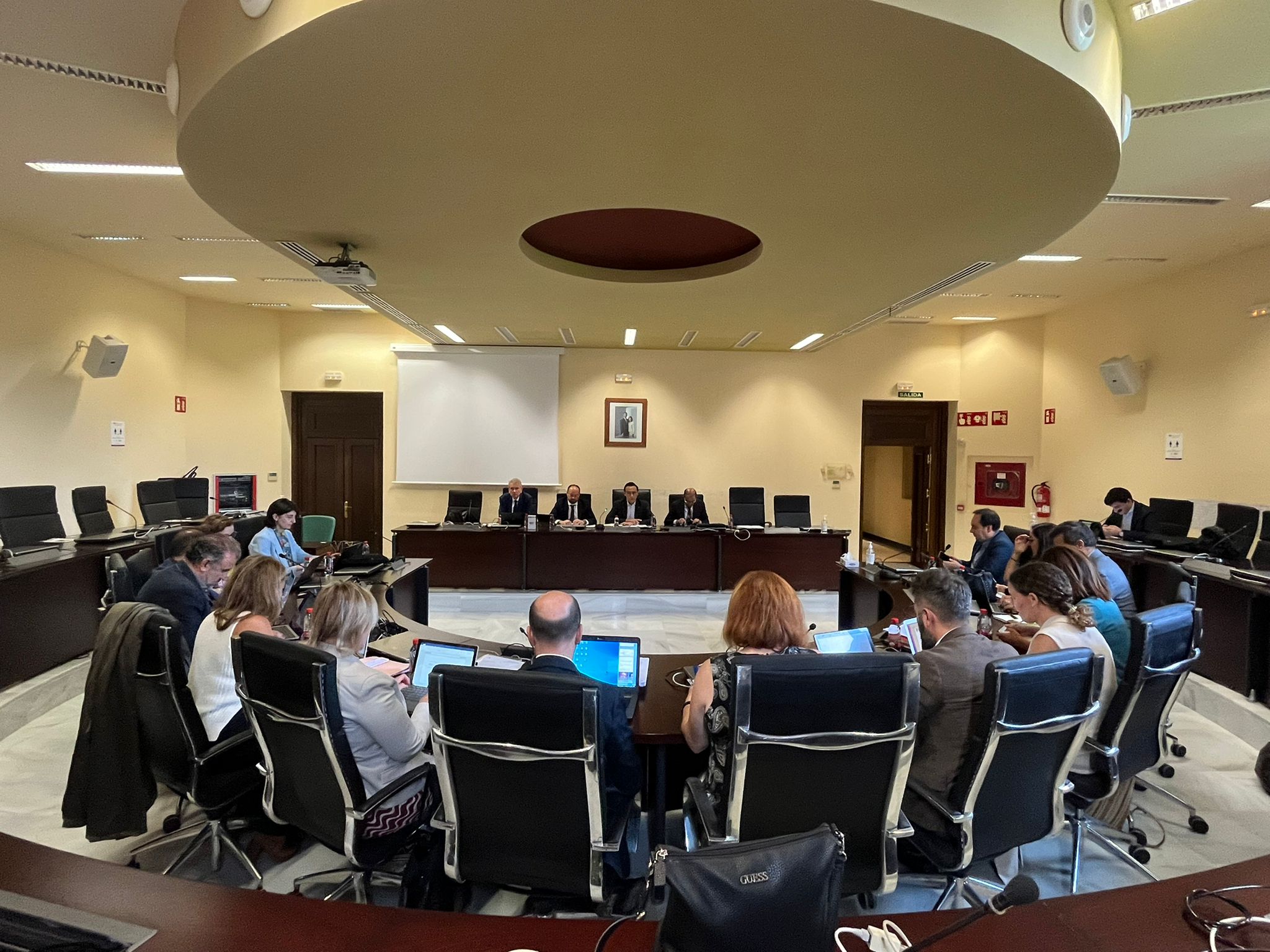 Gómez Villamandos durante su reunión con vicerrectores de ordenación académica