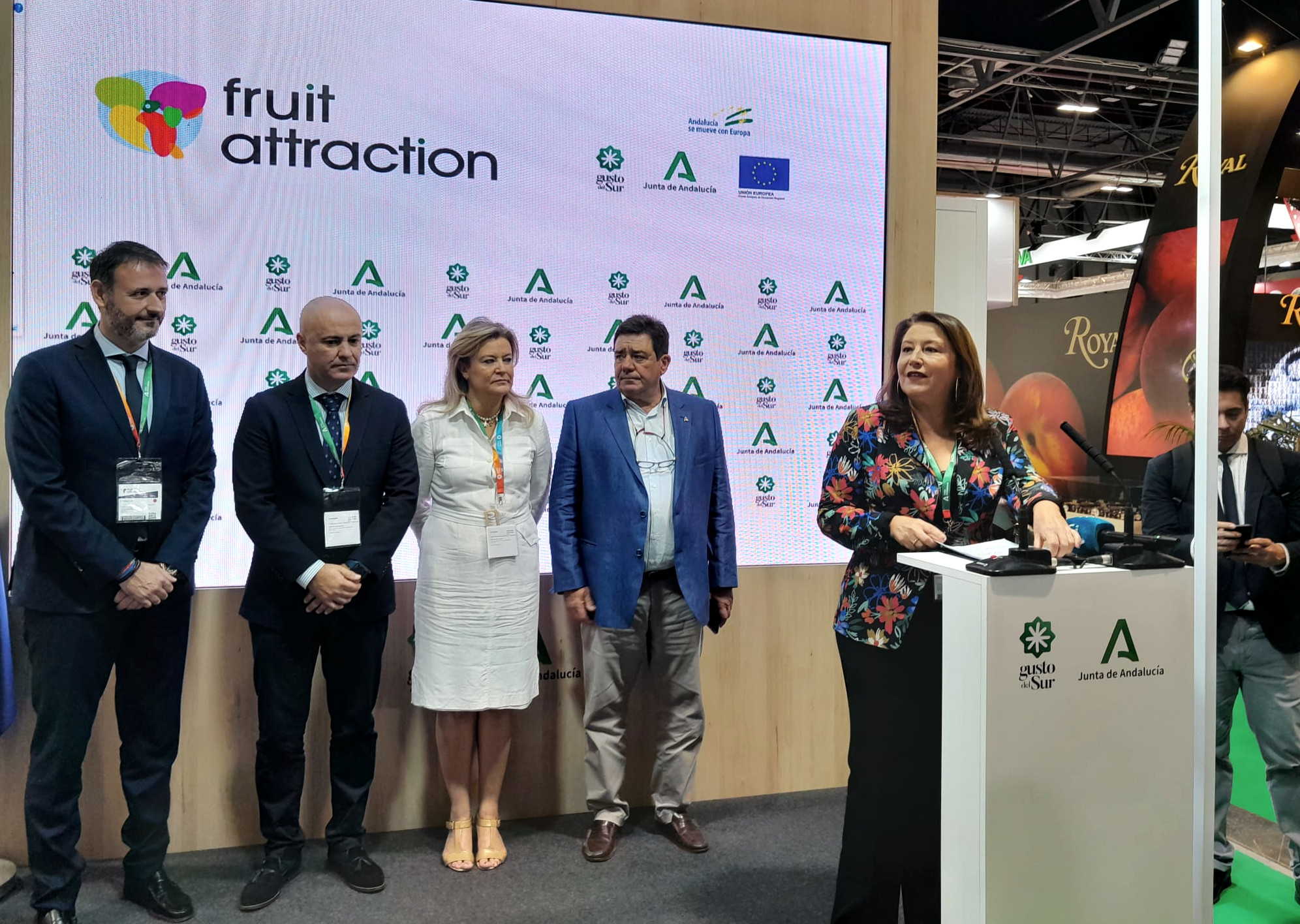 La consejera Carmen Crespo en la 'Zona Andalucía' de Fruit Attraction 2022