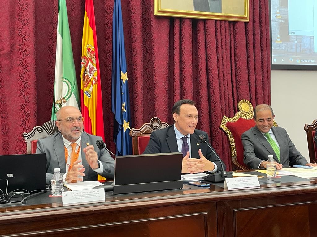 Villamandos durante su participación en la Conferencia de Decanos de Economía y Empresa