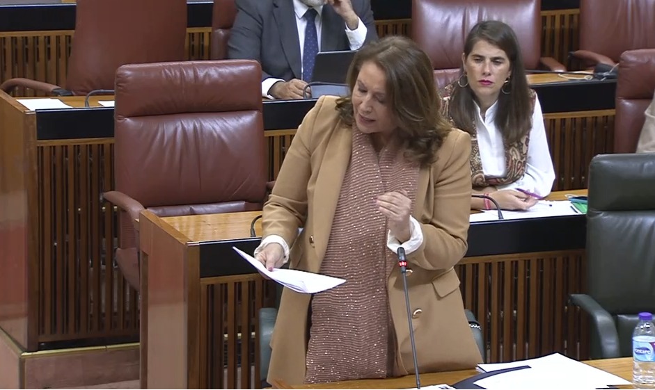 Carmen Crespo en el Parlamento de Andalucía