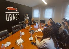 Rocío Blanco, durante la visita en Ubago