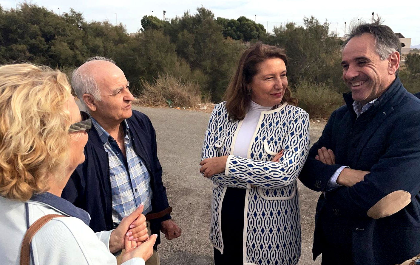 Carmen Crespo en una rambla de Almería ubicada, concretamente, en El Alquián