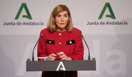 Rocío Blanco, durante la rueda de prensa