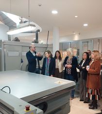 Rocío Blanco, durante la visita a Ubrique en Movex