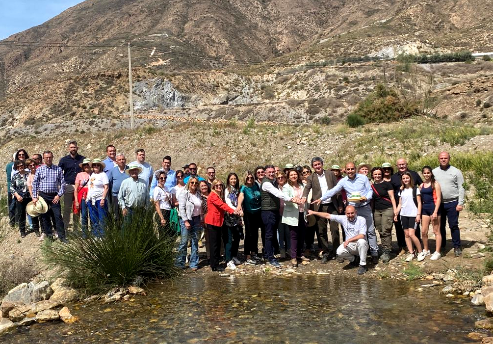 Carmen Crespo en la inauguración de la segunda fase de la restauración morfológica y naturalización del río Adra