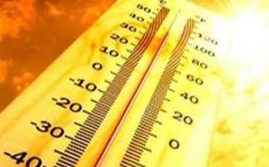 Termómetro con temperatura alta