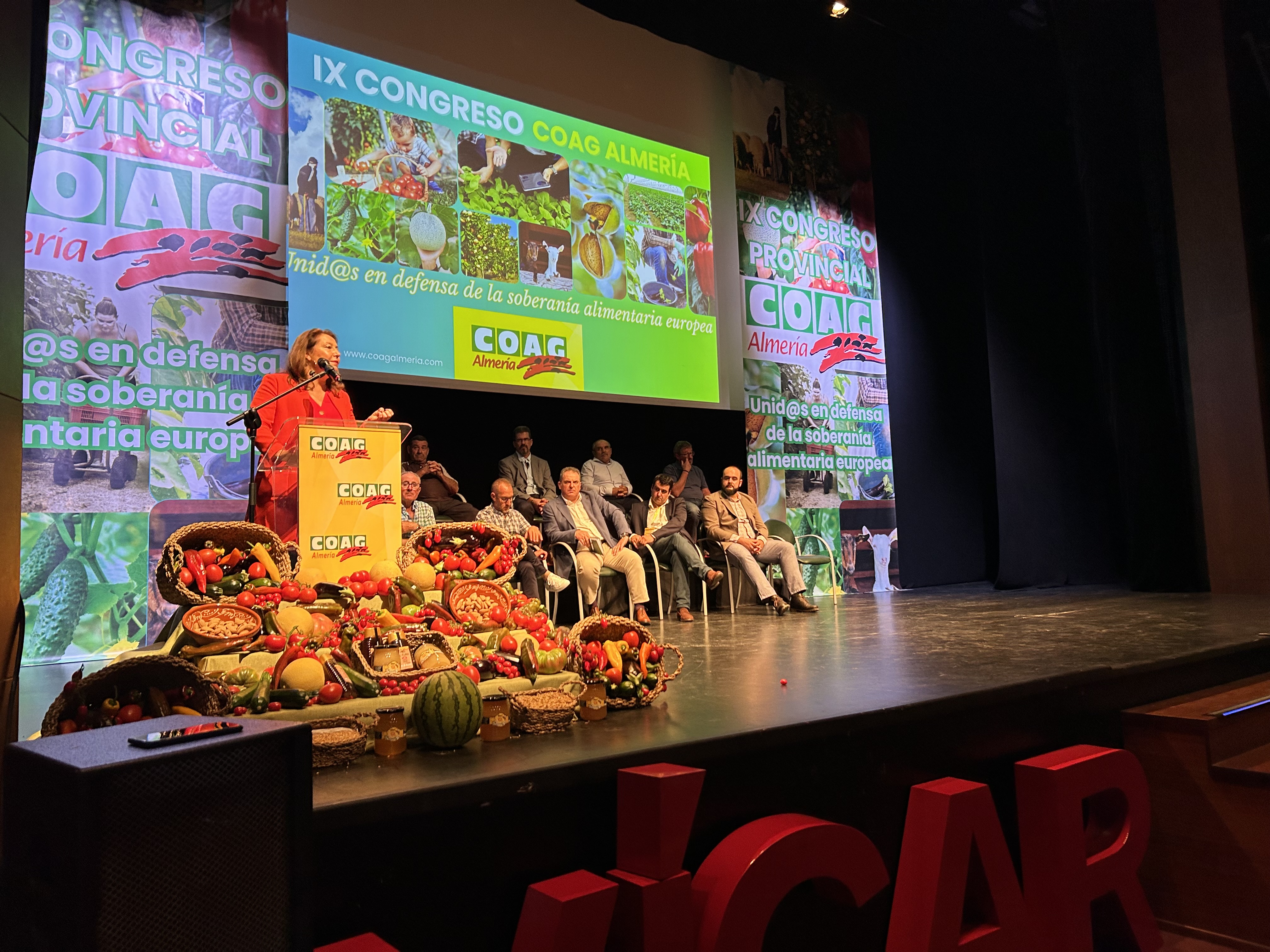 La consejera Carmen Crespo en la clausura del IX Congreso Provincial de COAG-Almería