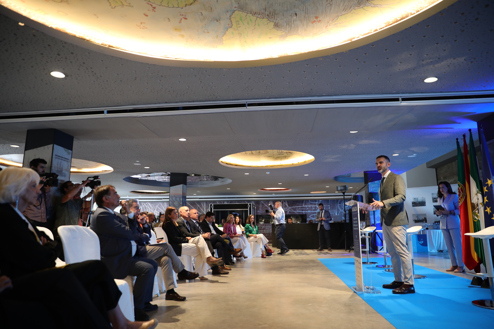 Ramón Fernández-Pacheco durante su intervención en Atlazul.