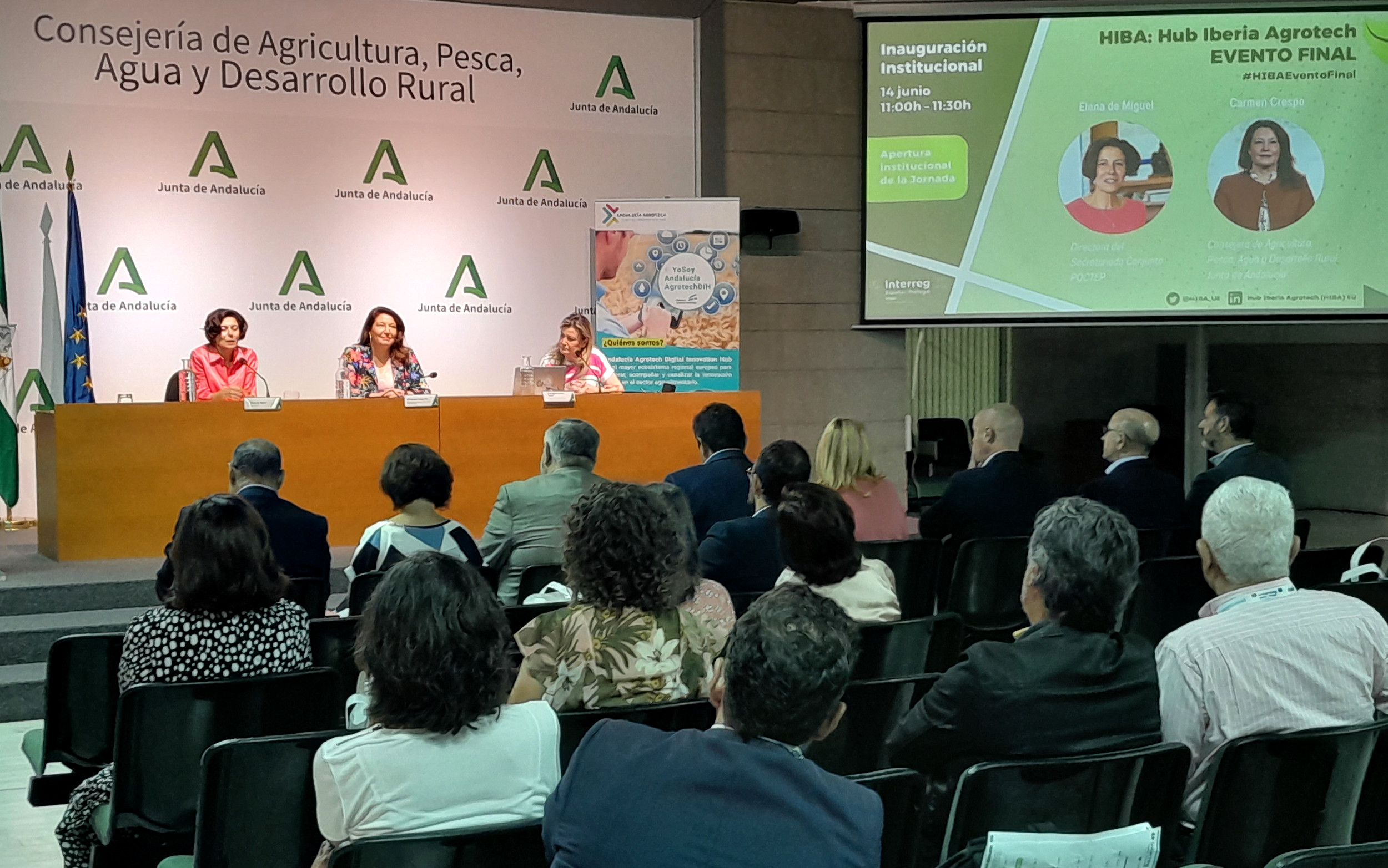 La consejera Carmen Crespo en la inauguración de la Jornada Relacional de la Red de DIH Hub Iberia Agrotech (HIBA)