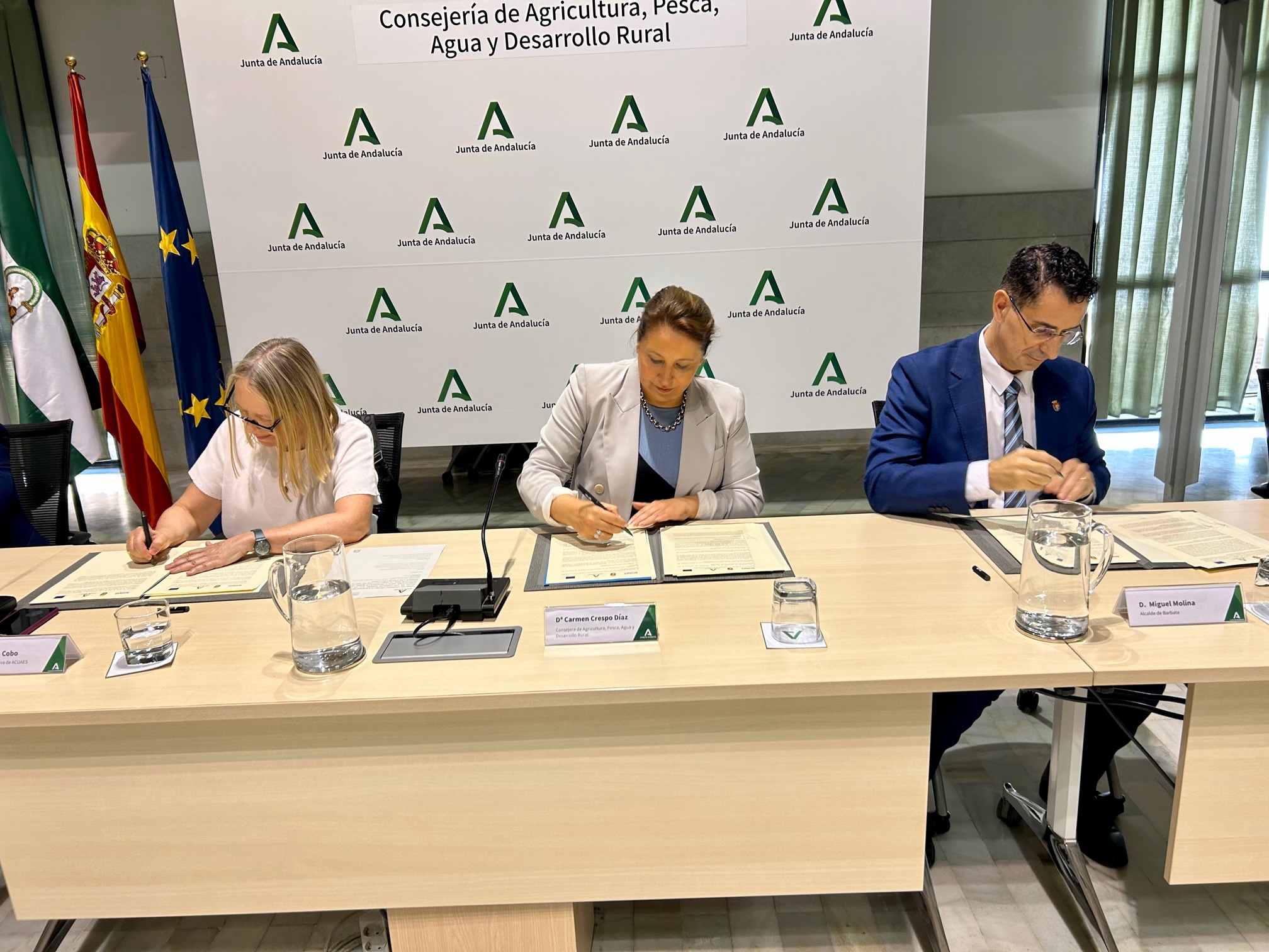 Firma del convenio de la EDAR de Barbate y Zahara de los Atunes