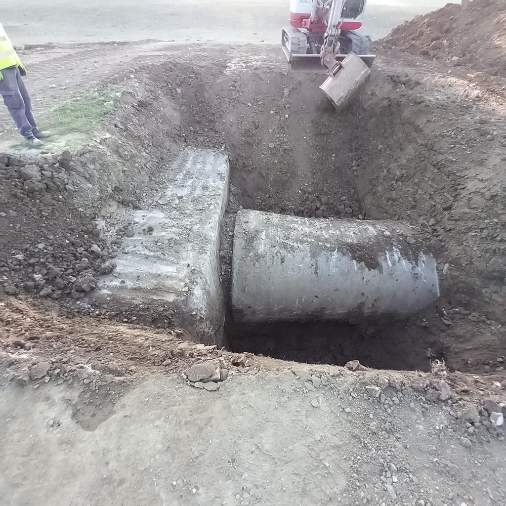 Obras en el sifón de Cártama