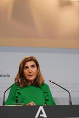 Rocío Blanco en rueda de prensa tras el Consejo de Gobierno