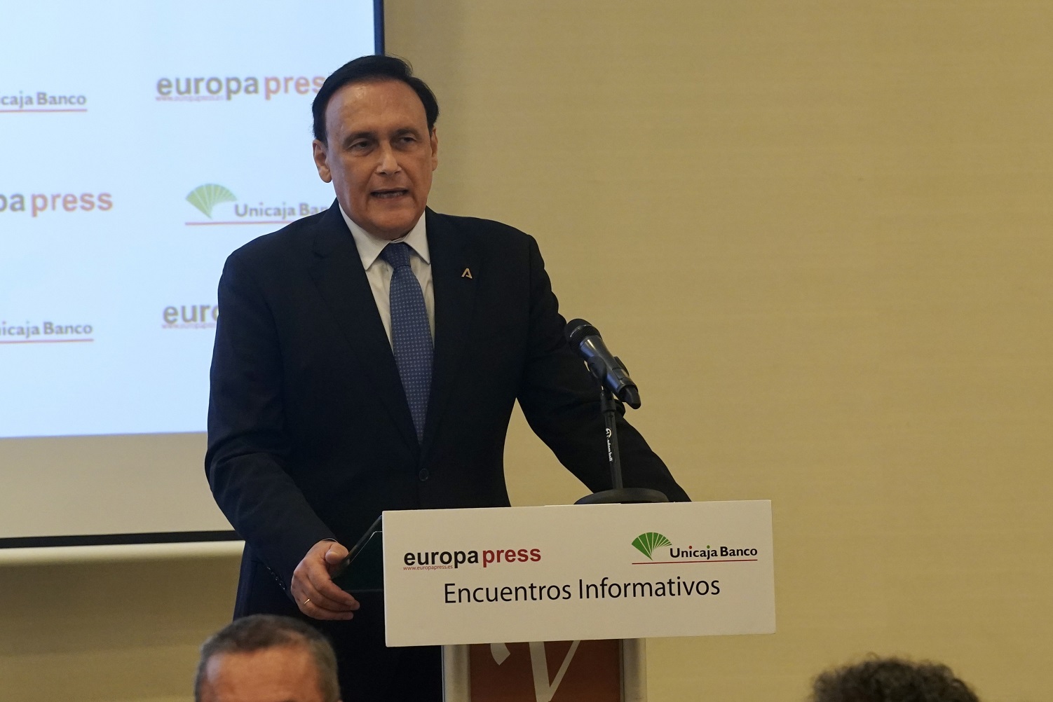 Gómez Villamandos en los encuentros informativos de Europa Press