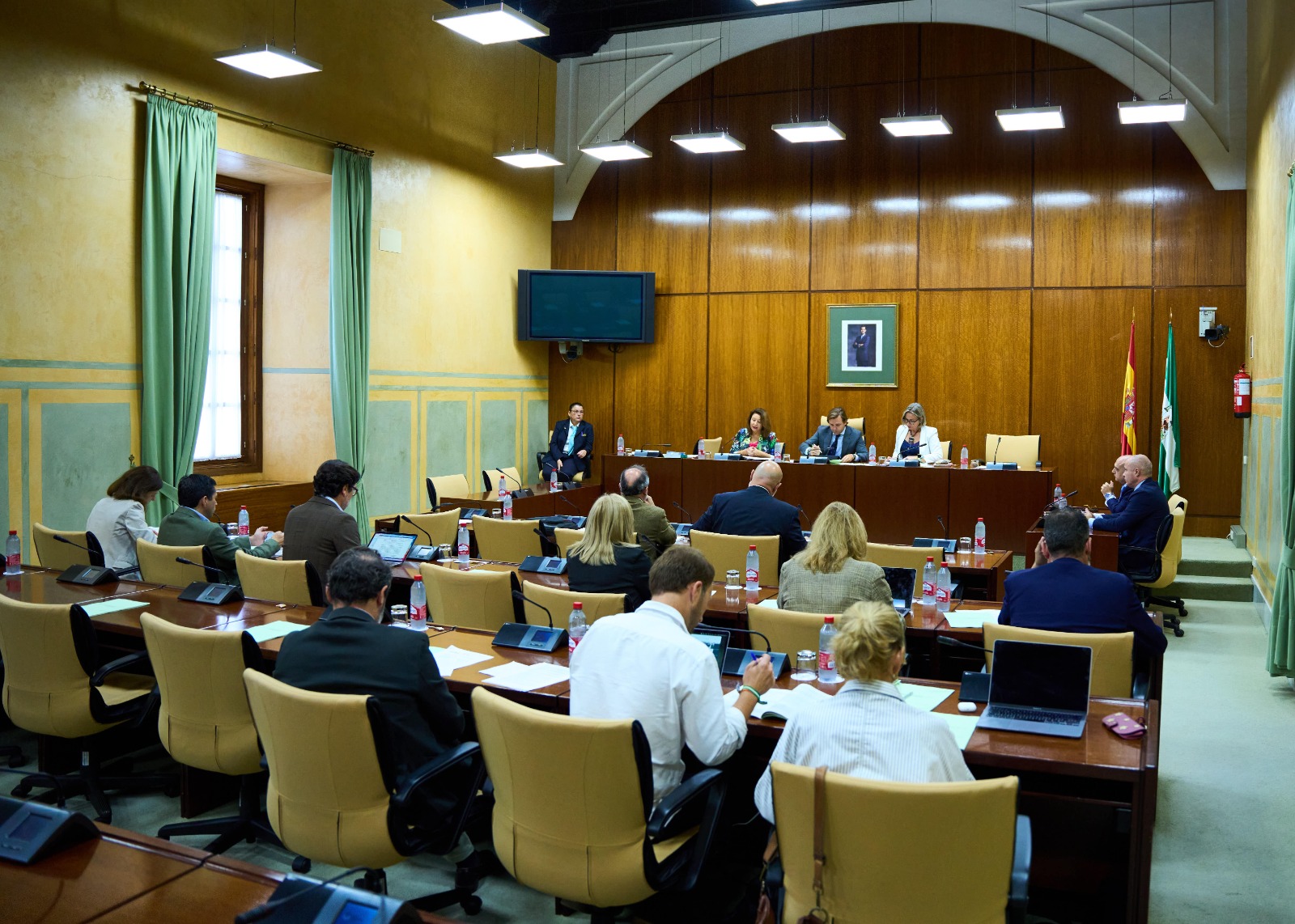Un momento de la intervención de la consejera de Agricultura en el Parlamento andaluz.