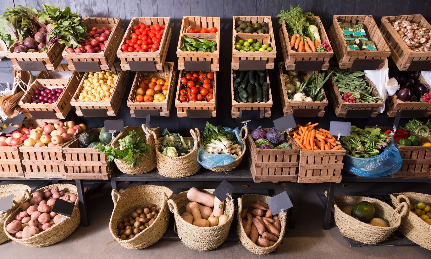 Imagen de archivo de productos hortofrutícolas