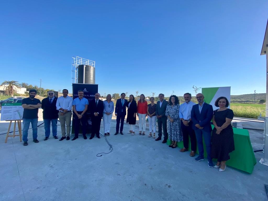 La consejera Carmen Crespo y el alcalde de Jaén en la inauguración de la EDAR de Las Infantas