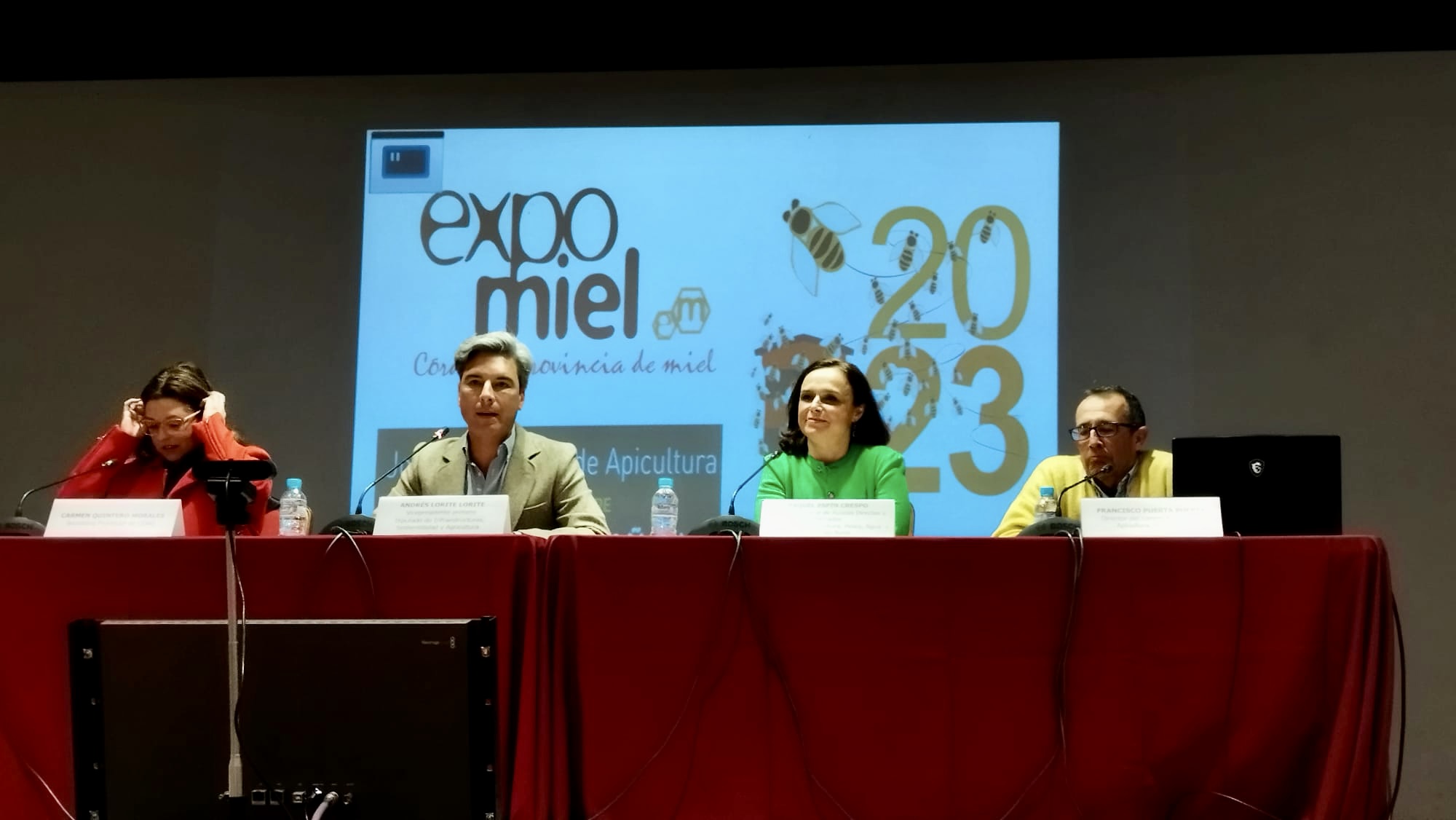 La directora general de Ayudas Directas y Mercados, Raquel Espín en Expomiel