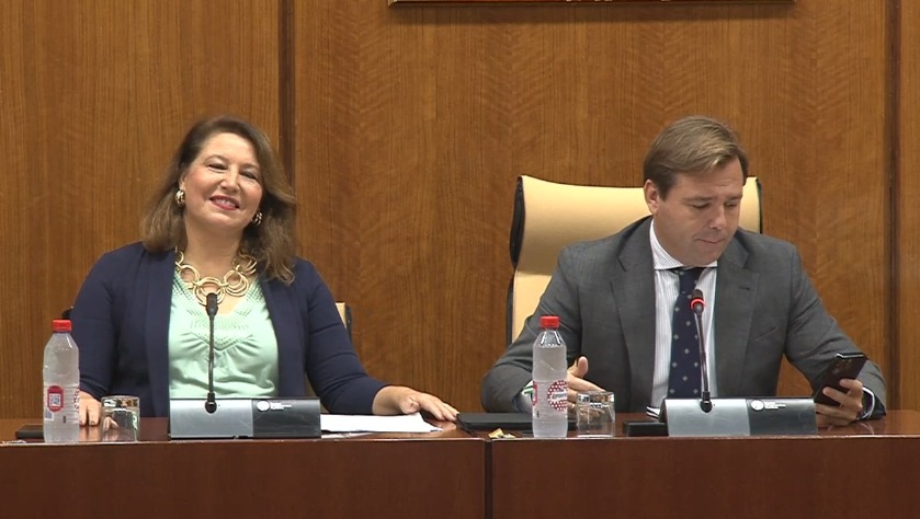La consejera de Agricultura, Carmen Crespo, en el Parlamento.