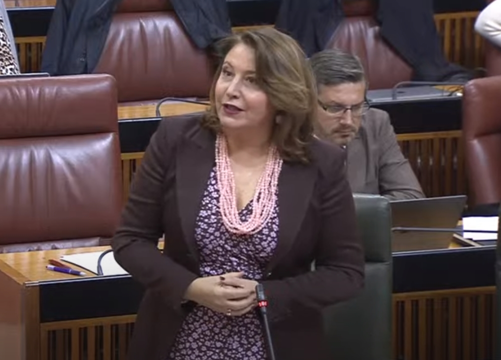 Carmen Crespo, consejera de Agricultura, en el Parlamento de Andalucía