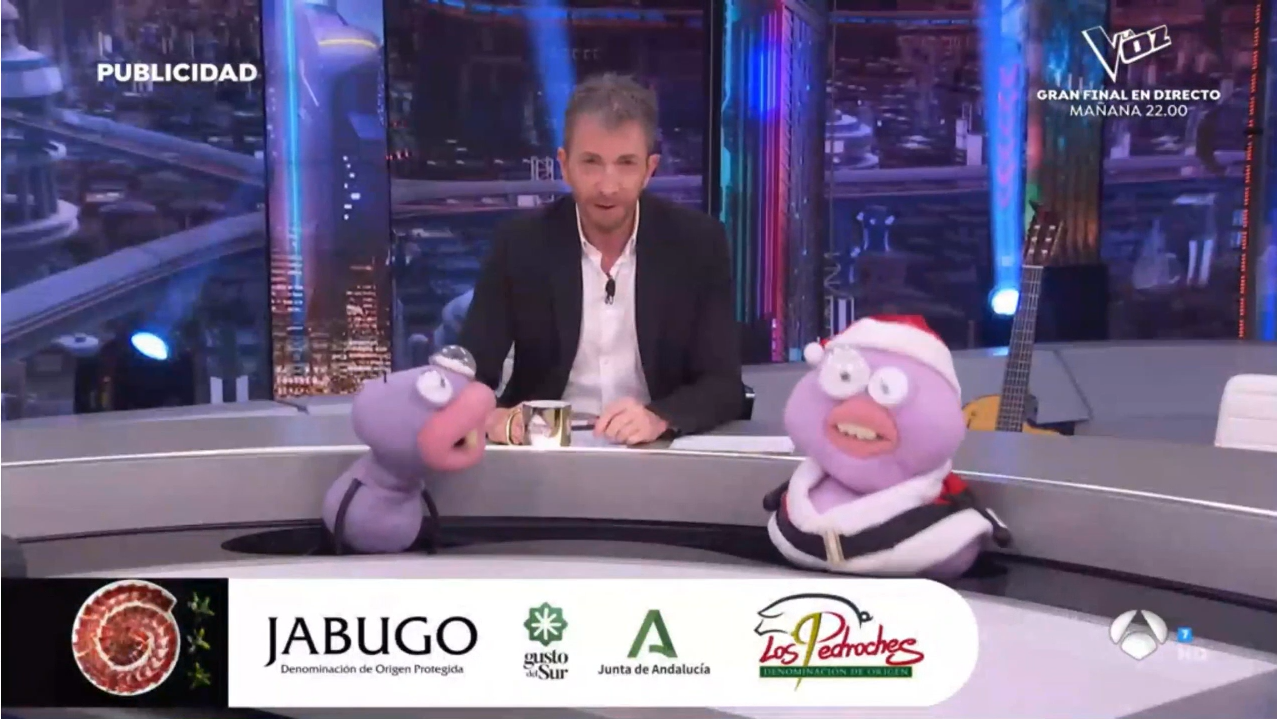 Imagen del programa El Hormiguero con la promoción del sello de calidad `Gusto del Sur´.