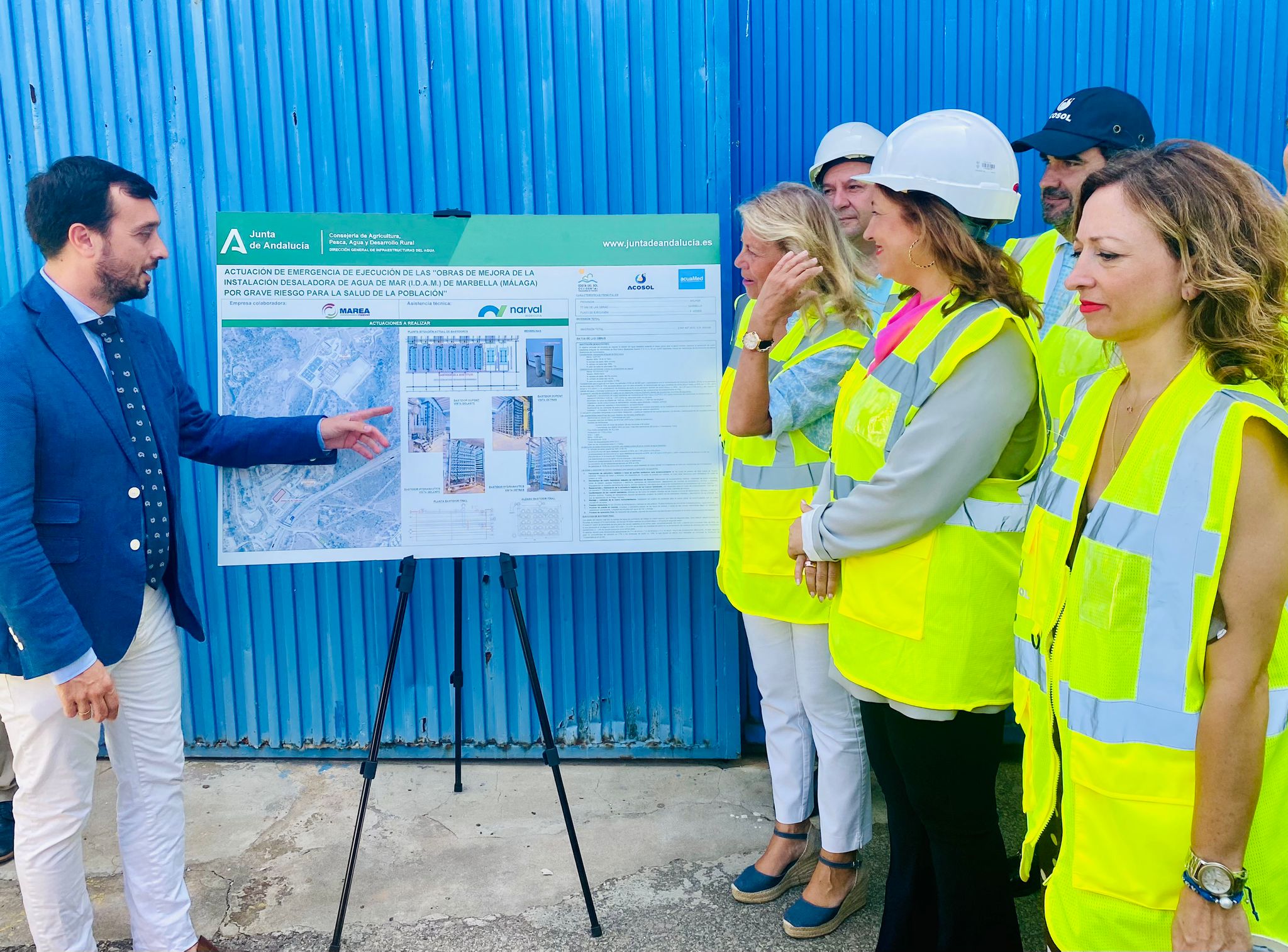 Foto de archivo de la consejera Carmen Crespo en la desaladora de Marbella