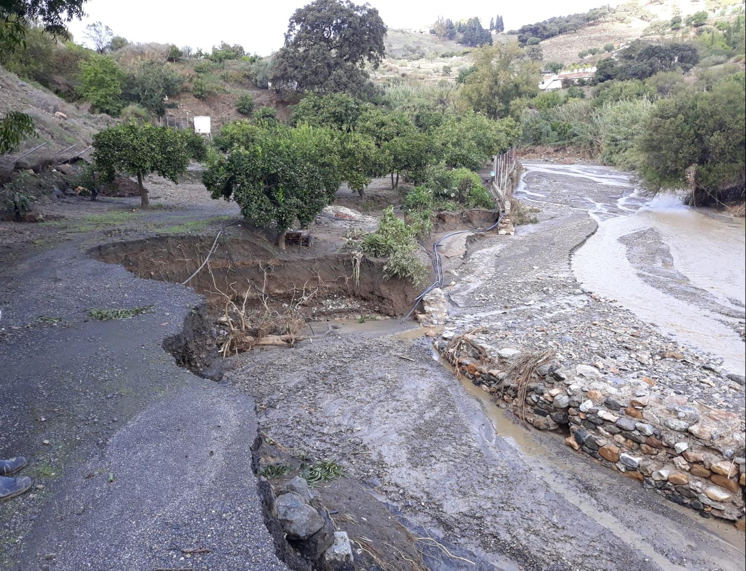 Imagen de archivo de una finca con daños por efectos climáticos adversos.