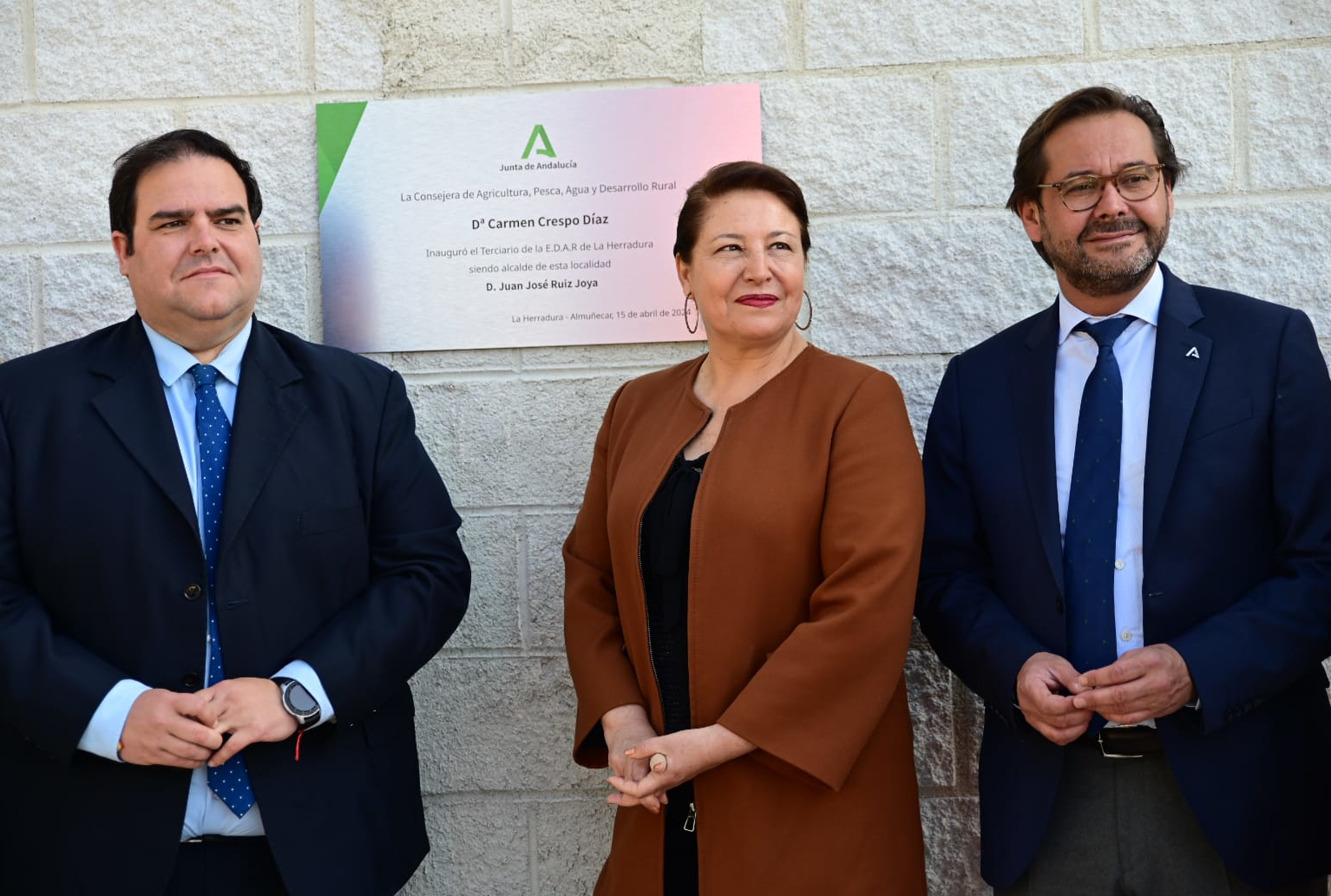 Carmen Crespo inaugura los tratamientos terciarios de la EDAR de La Herradura (Granada)