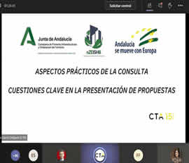 Más de un centenar de personas han participado a la segunda jornada técnica organizada por la Agencia de Vivienda y Rehabilitación de Andalucía (AVRA) del proyecto para impulsar un sistema de vivienda protegida industrializada de consumo energético casi nulo, en el marco de la Consulta Preliminar al Mercado. El foro, celebrado de forma telemática, ha contado con la presencia representantes de entidades y empresas y ha servido para aclarar conceptos a potenciales licitadores de esta iniciativa de Compra Públ