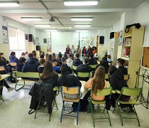 Los alumnos de ESO en la presentación del I Plan de la Juventud de Villagordo