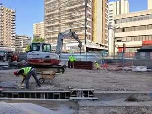 Operarios del metro de Málaga en Armengual de la Mota.