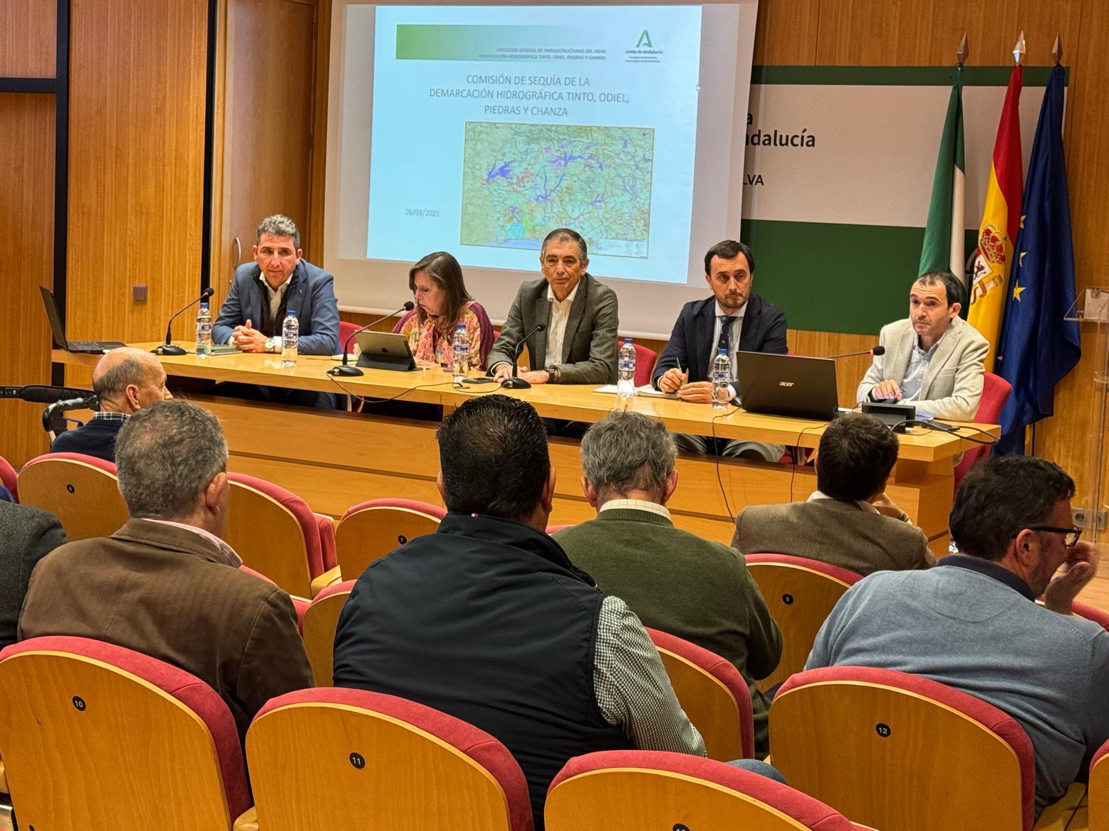 Imagen de la Comisión de Gestión de la Sequía de la cuenca del Tinto-Odiel-Piedras y Chanza celebrada hoy