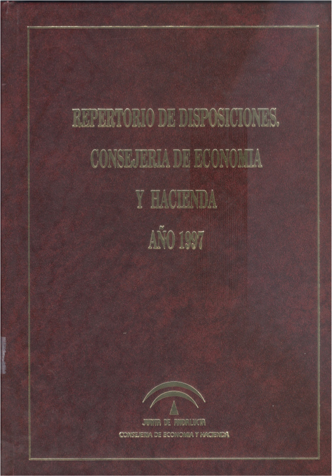 Repertorio de disposiciones. Consejería de Economía y Hacienda. 1997