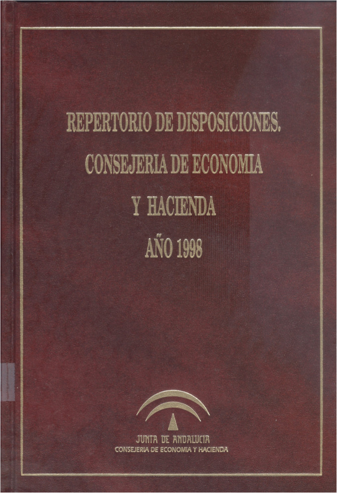 Repertorio de disposiciones. Consejería de Economía y Hacienda. 1998