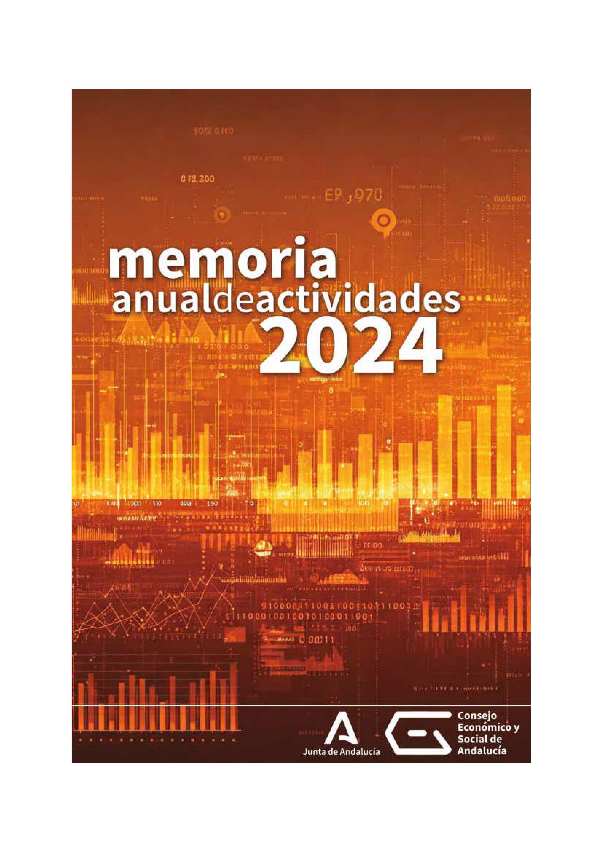 Portada de la Memoria anual de actividades 2024. CES de Andalucía