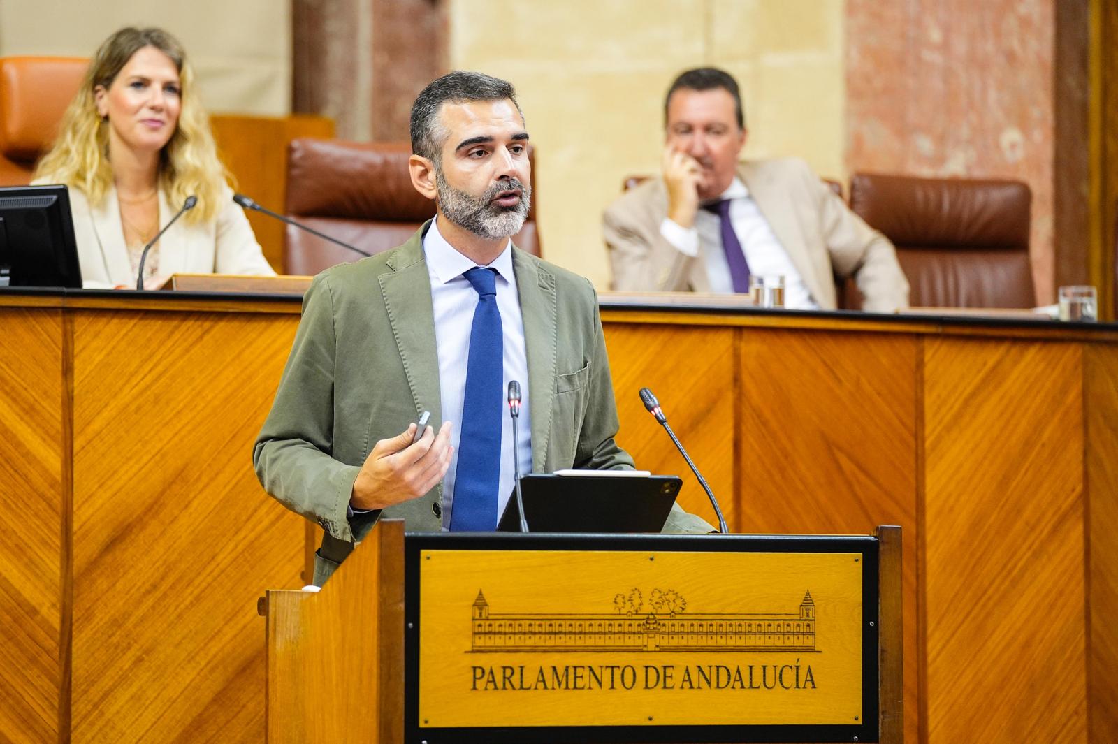 El consejero de Agricultura durante su intervención en el Parlamento de Andalucía
