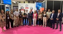 La consejera de Economía mantiene una reunión de trabajo con los responsables de IMEC en el Digital Enterprise Show 2025, donde Andalucía muestra su potencial tecnológico y de innovación