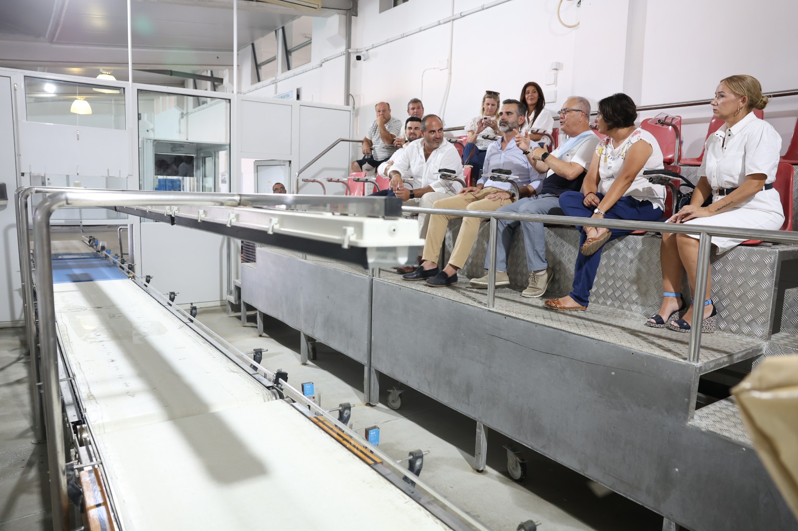 Fernández-Pacheco en la lonja de Conil.