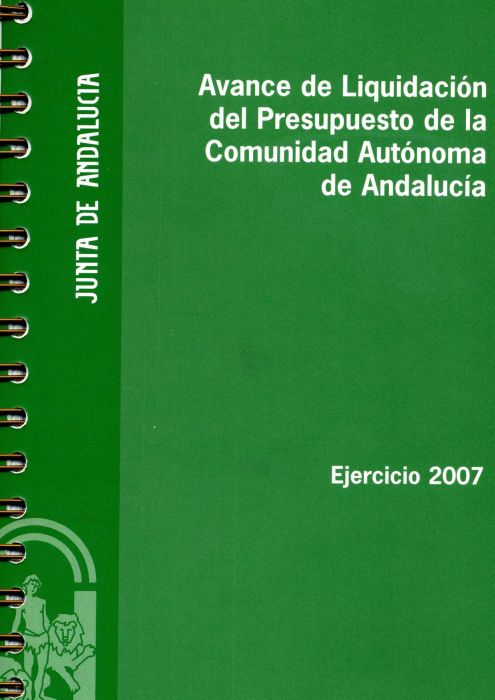 Avance de liquidación del Presupuesto - Andalucía - 2007