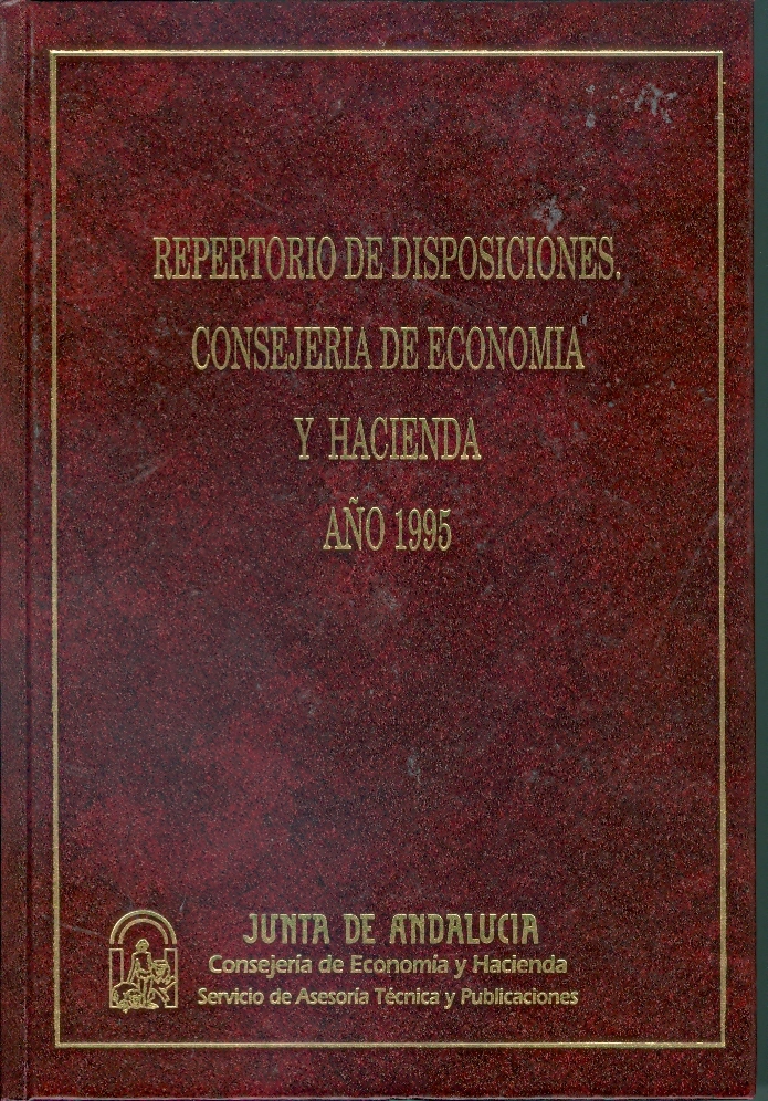 Repertorio de Disposiciones Consejería de Economía y Hacienda 1995
