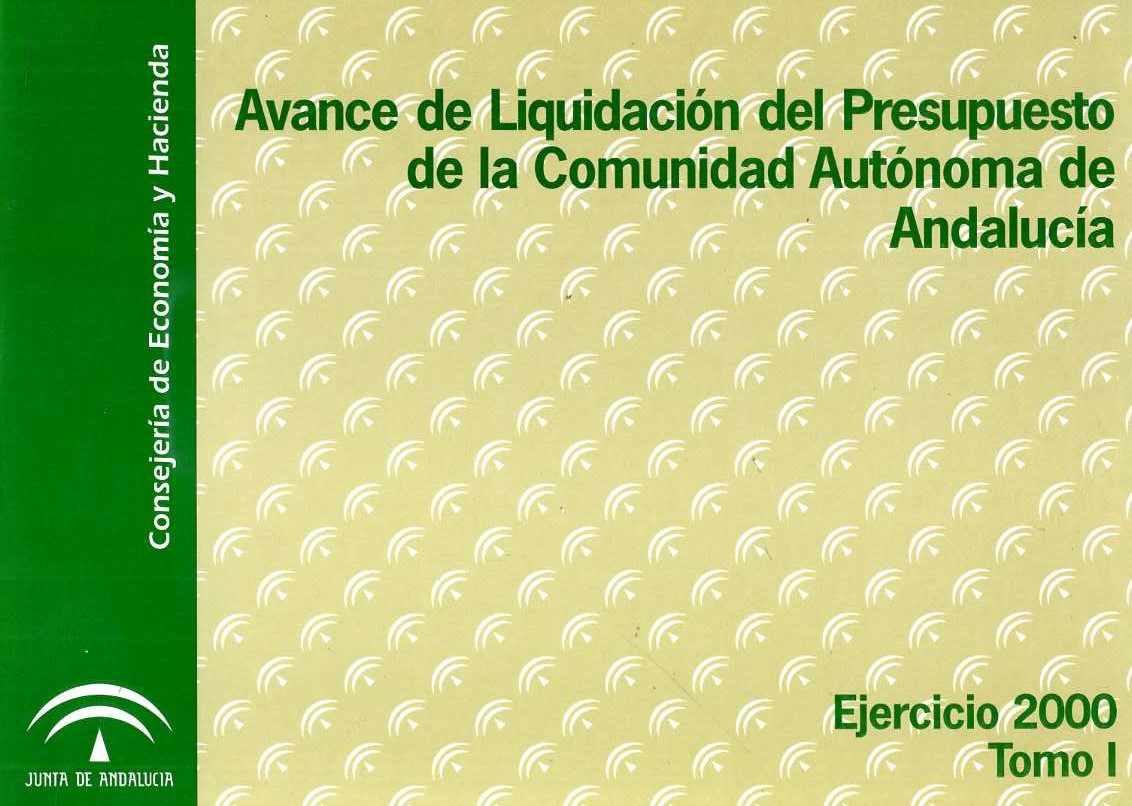 Avance de liquidación del Presupuesto - Andalucía - 2000