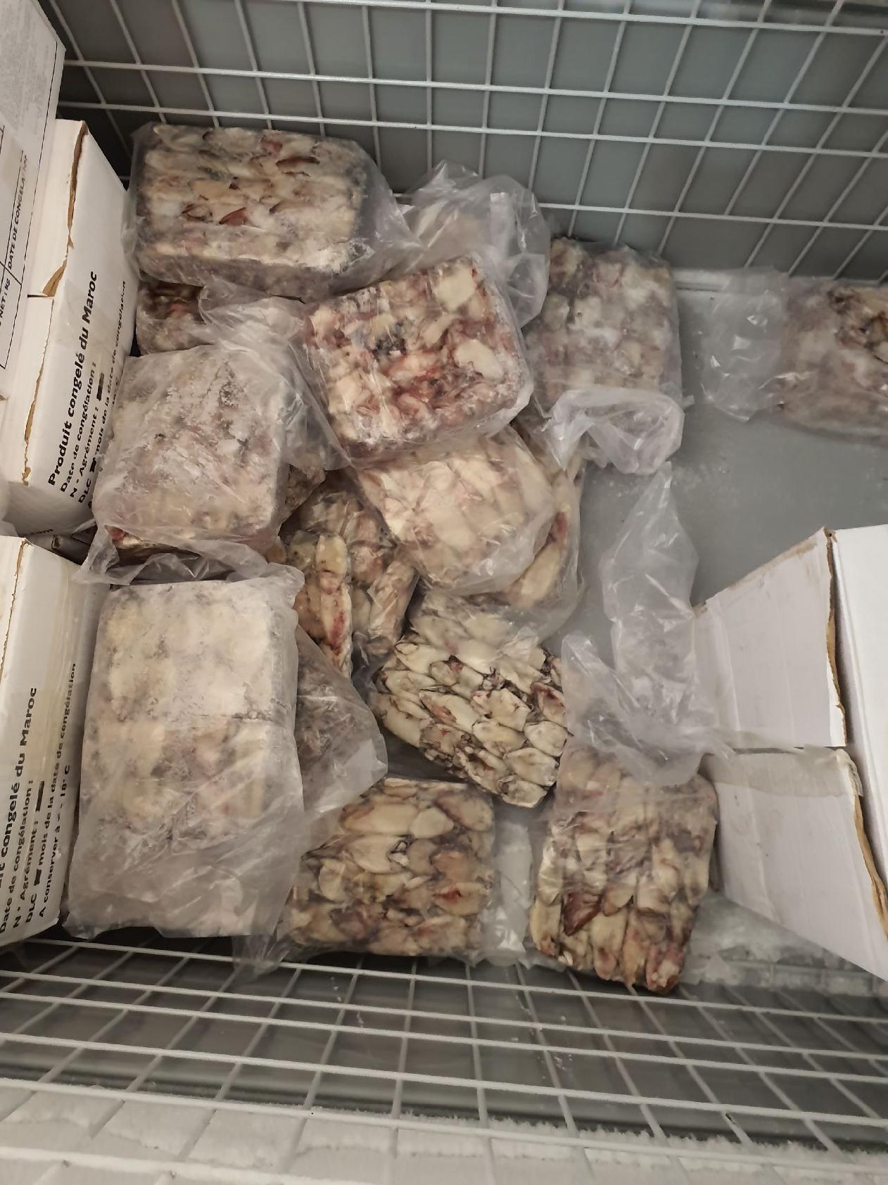 Algunos de los productos pesqueros decomisados en La Rinconada (Sevilla)