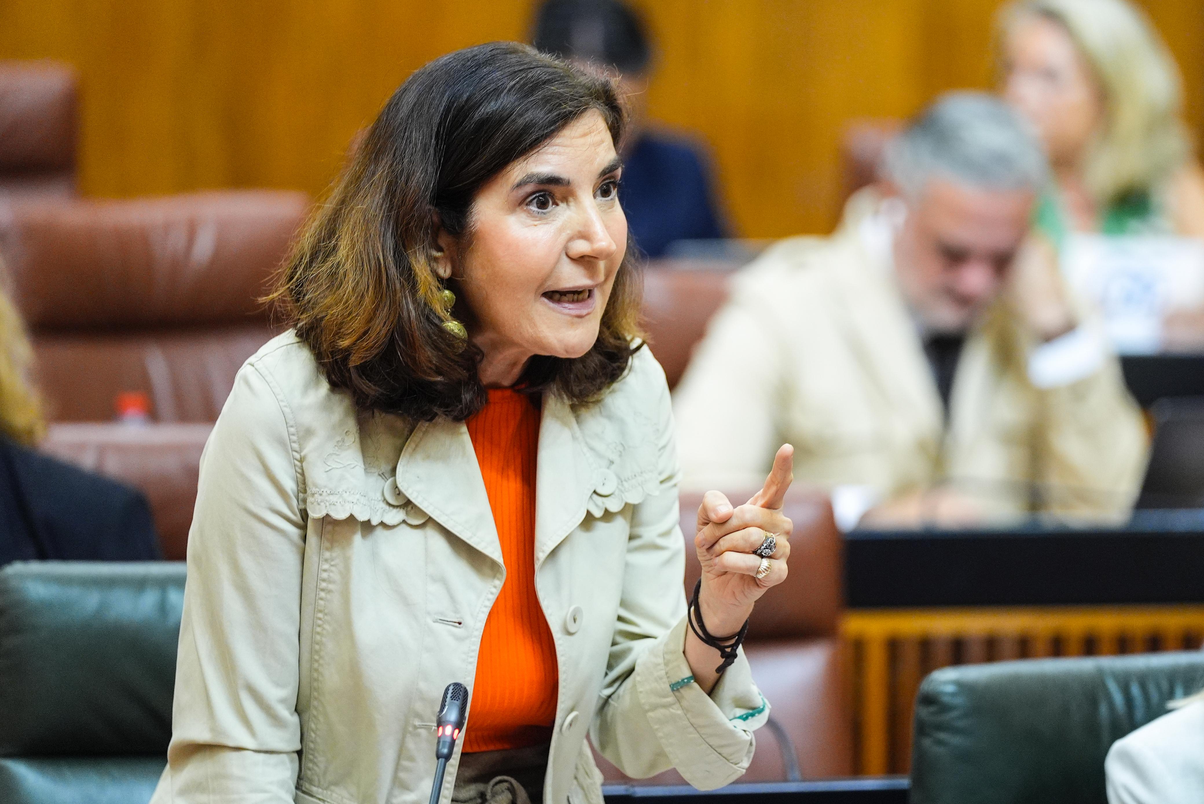 Rocío Blanco durante la sesión de control al Gobierno.